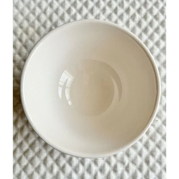 New Rae Dunn Ceramic WAKE UP Large Letter Font Pedestal Footed Cereal Bowl - Picture 3 of 4
